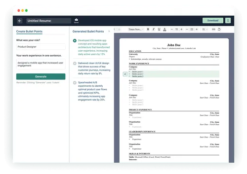 ResumAI resume builder