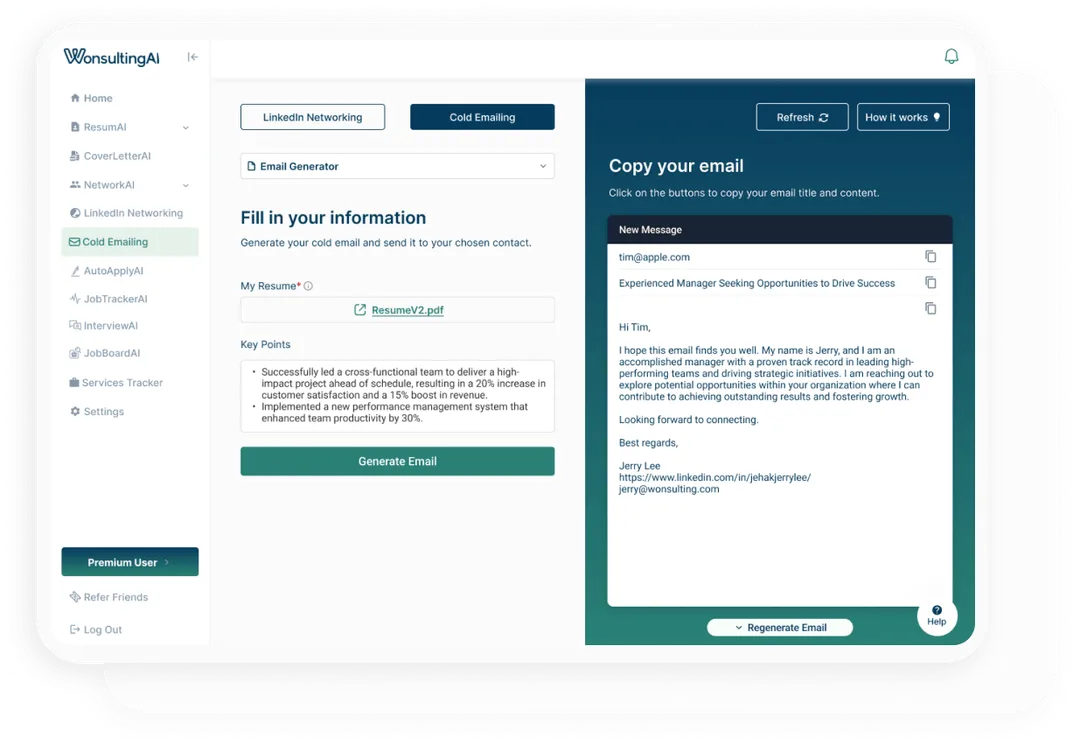 Cold Email Generator networkai