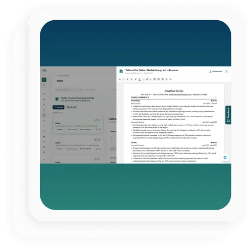 tailor resume jobboardai