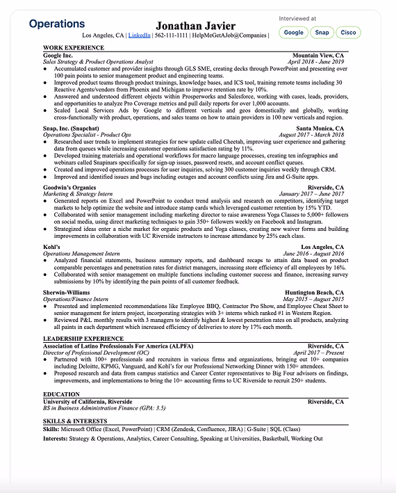 jonathan javier resume