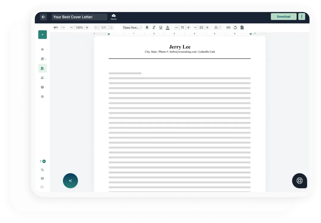 CoverLetterAI by Wonsulting & WonsultingAI