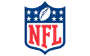 National Football League NFL logo shield with letters and eight stars.