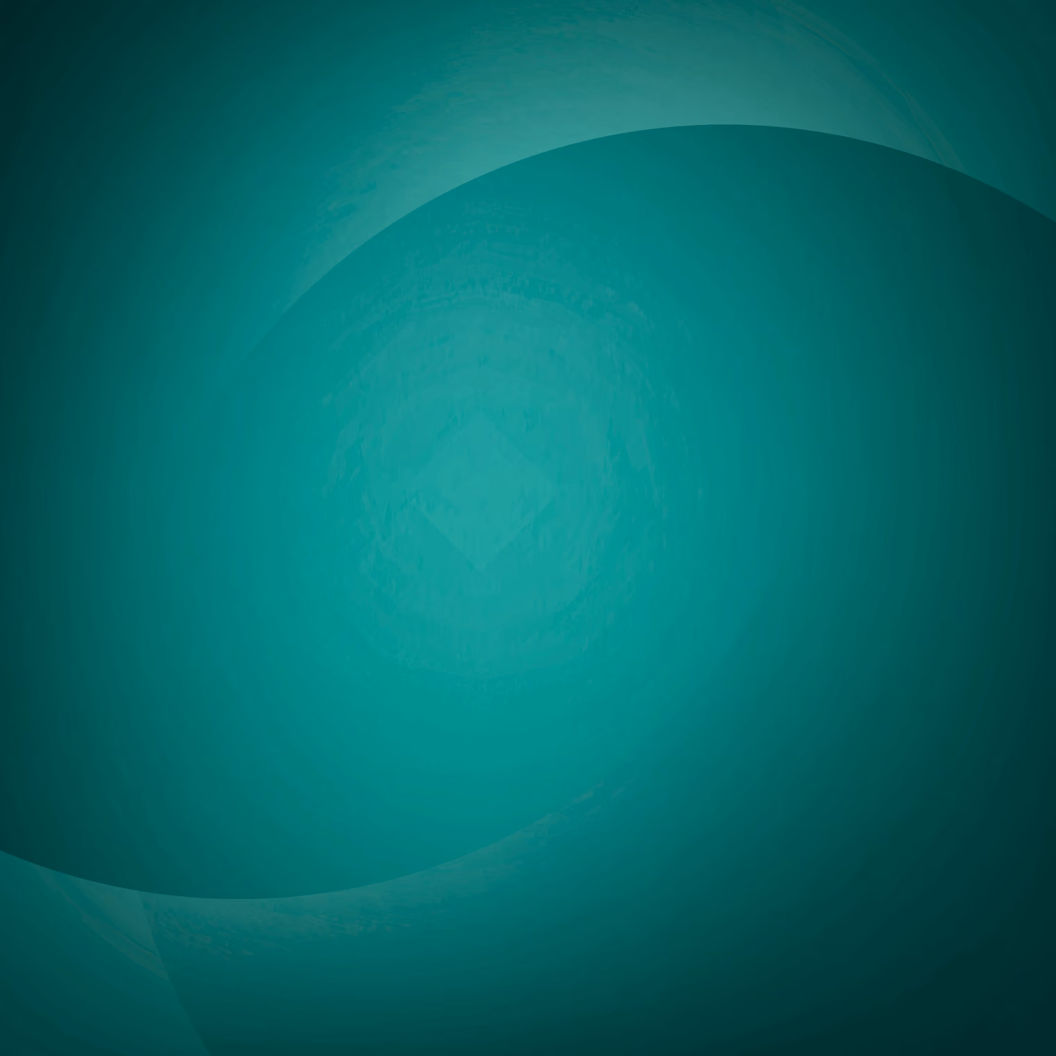 Abstract teal background with soft overlapping curved shapes and gradient shading.