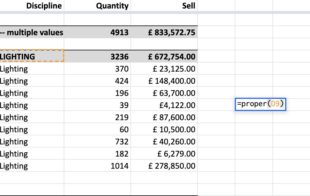 Change the text case in Google Sheets