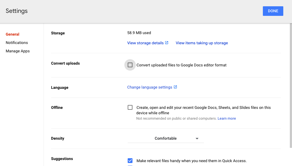 how to covert PDFs to Google Docs files