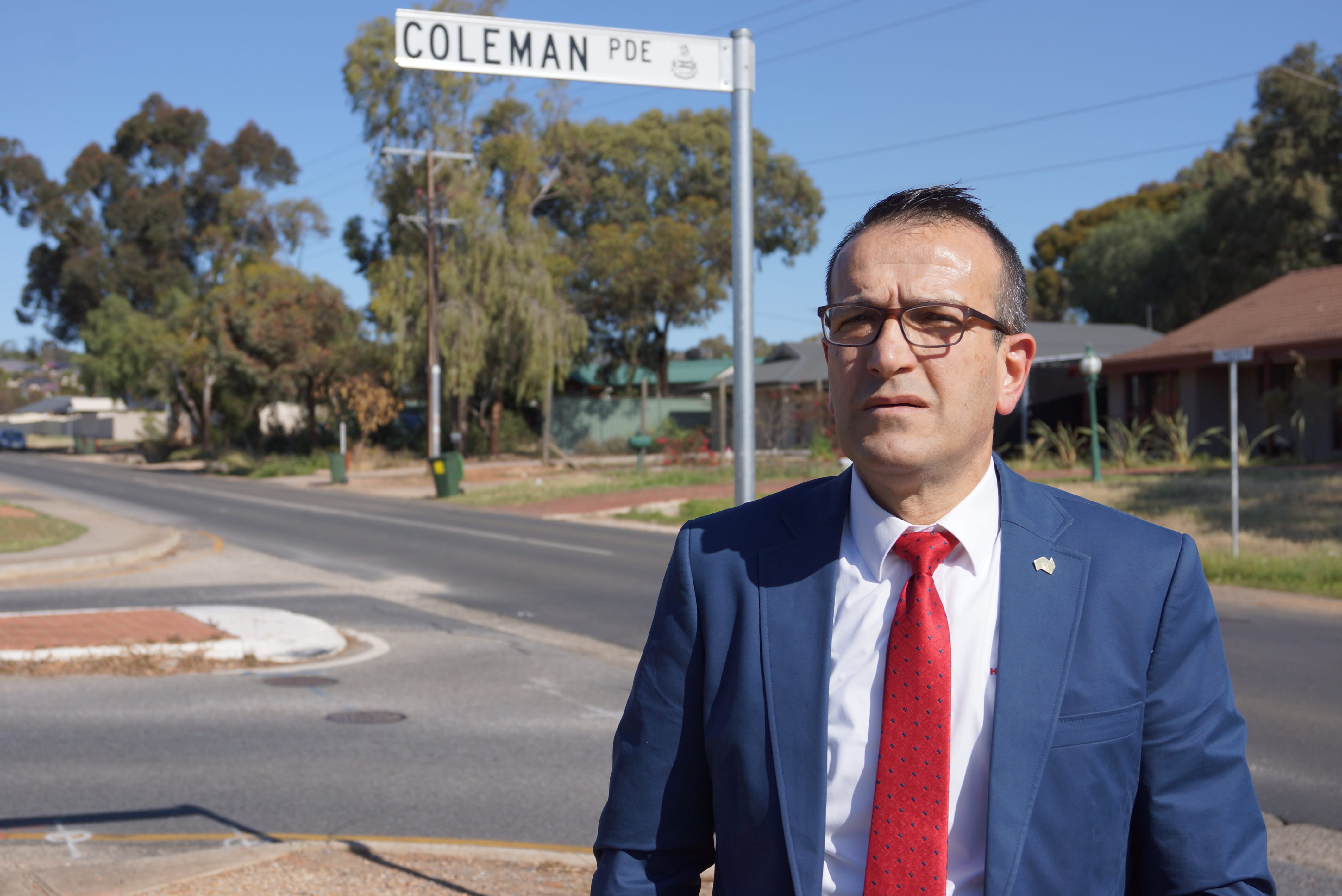 Local MP Tony Piccolo concerned the lack of a roundabout at the intersection of Coleman Parade and Potts Road will have a negative impact on residents in the area.