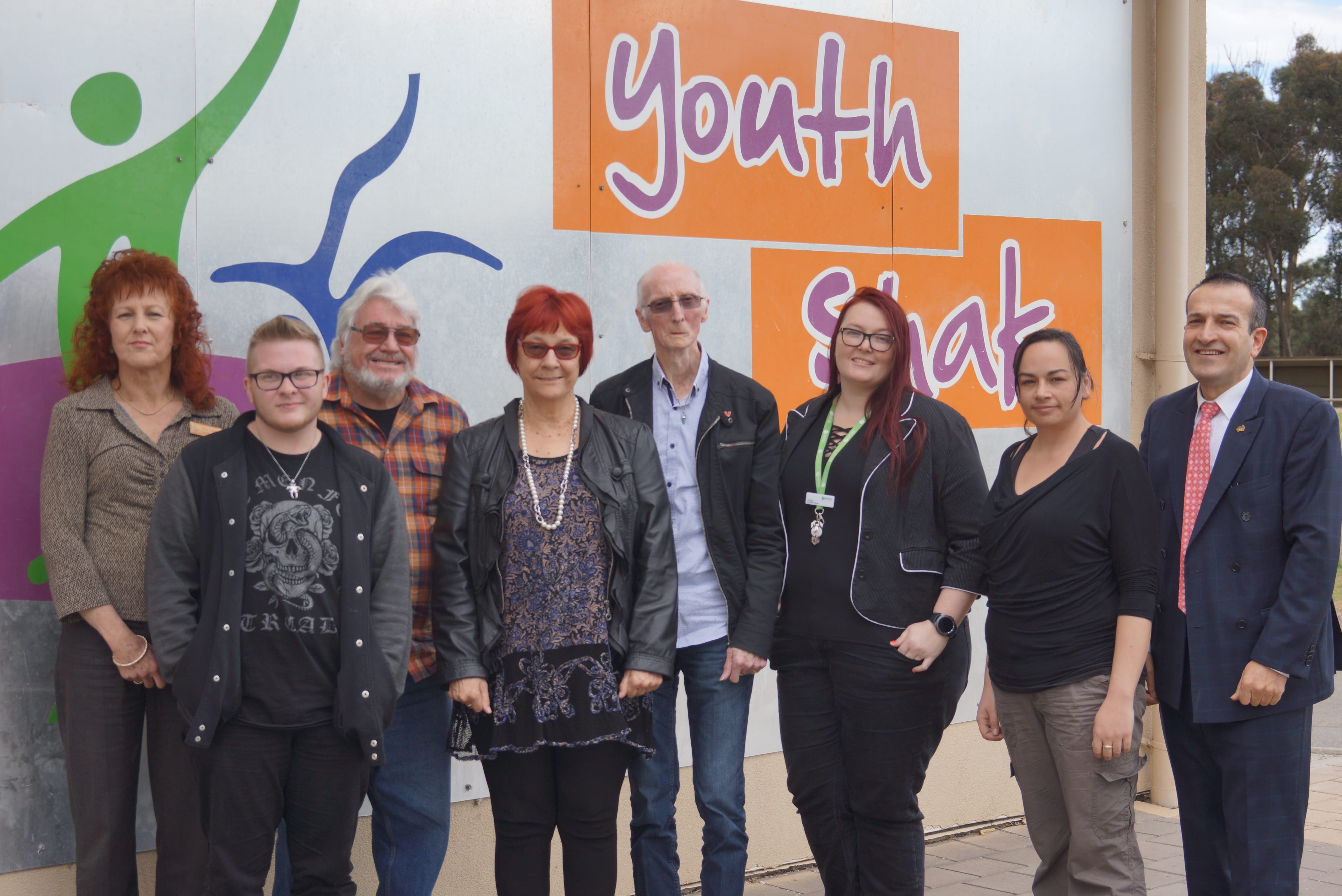 Tony Piccolo with Deb Anderson (far left) with some of the speakers at the special community forum to be held this Thursday. 