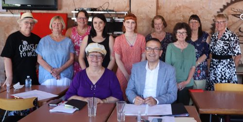 In the photo with Tony Piccolo MP are some of the community members participating in or are involved in organising the 2024 Arts on the Plains Festival