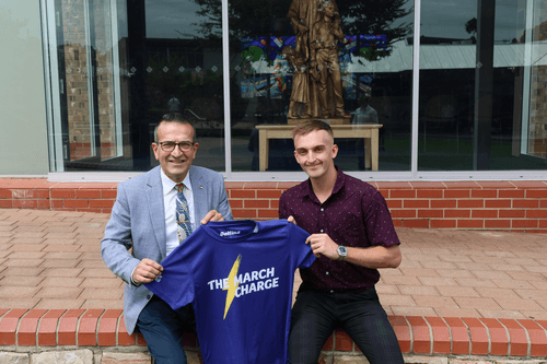 Tony Piccolo MP with William Yates at Xavier College.