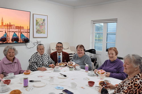 At the Beyond Blindness International Donut Morning Tea were (from left) Eileen Taylor, Mary-Lou Skehan, Tony Piccolo, Margaret Chamming, Kath Murrell, Pauline Ming. PICTURE by Isaac Solomon