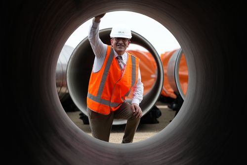 Mr Piccolo is looking through to the Light at the End of the Tunnel - $1.5 billion investment in water and sewer infrastructure to facilitate new development.