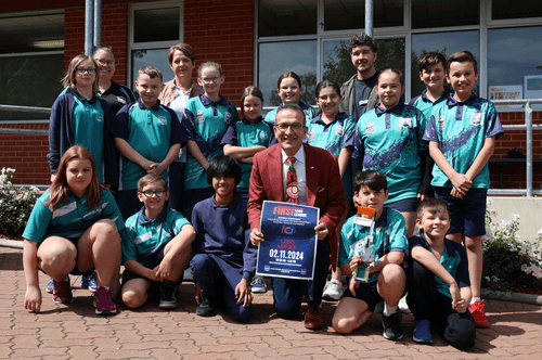 Photo of Staff and Students participating in the FIRST LEGO League Regional Tournament next Saturday, 2 November 2024.
