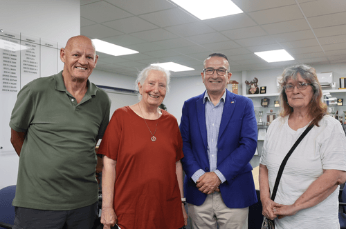 At the Community forum with Tony Piccolo MP are local residents (from left) David Virgin, Jai West, and Linda MacDonald.