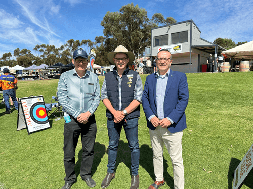 Tony Piccolo MP with (from left) Mel Zerner and Sam Doering.