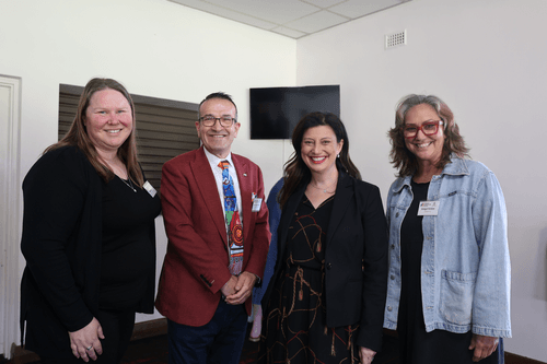 At the Small Business Roundtable held this morning were (from left), Chair of the Eudunda Community Business and Tourism Committee, Ms Skye Harwood, Tony Piccolo MP, Minister for Small and Family Business, The Hon Andrea Michaels, and the Chair of the Kapunda Business Alliance, Ms Bridget Kimber.