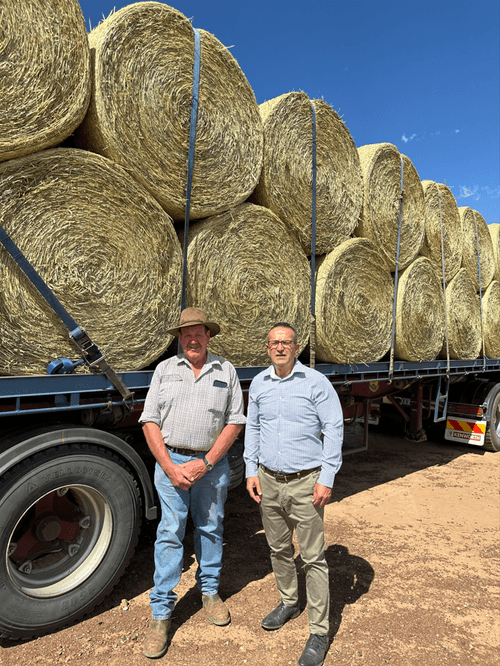 Tony Piccolo MP with Dutton Farmer, Mr Paul Doering.