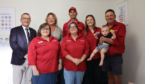 Tony Piccolo MP and Minister Cook with members of the Show Society Committee.