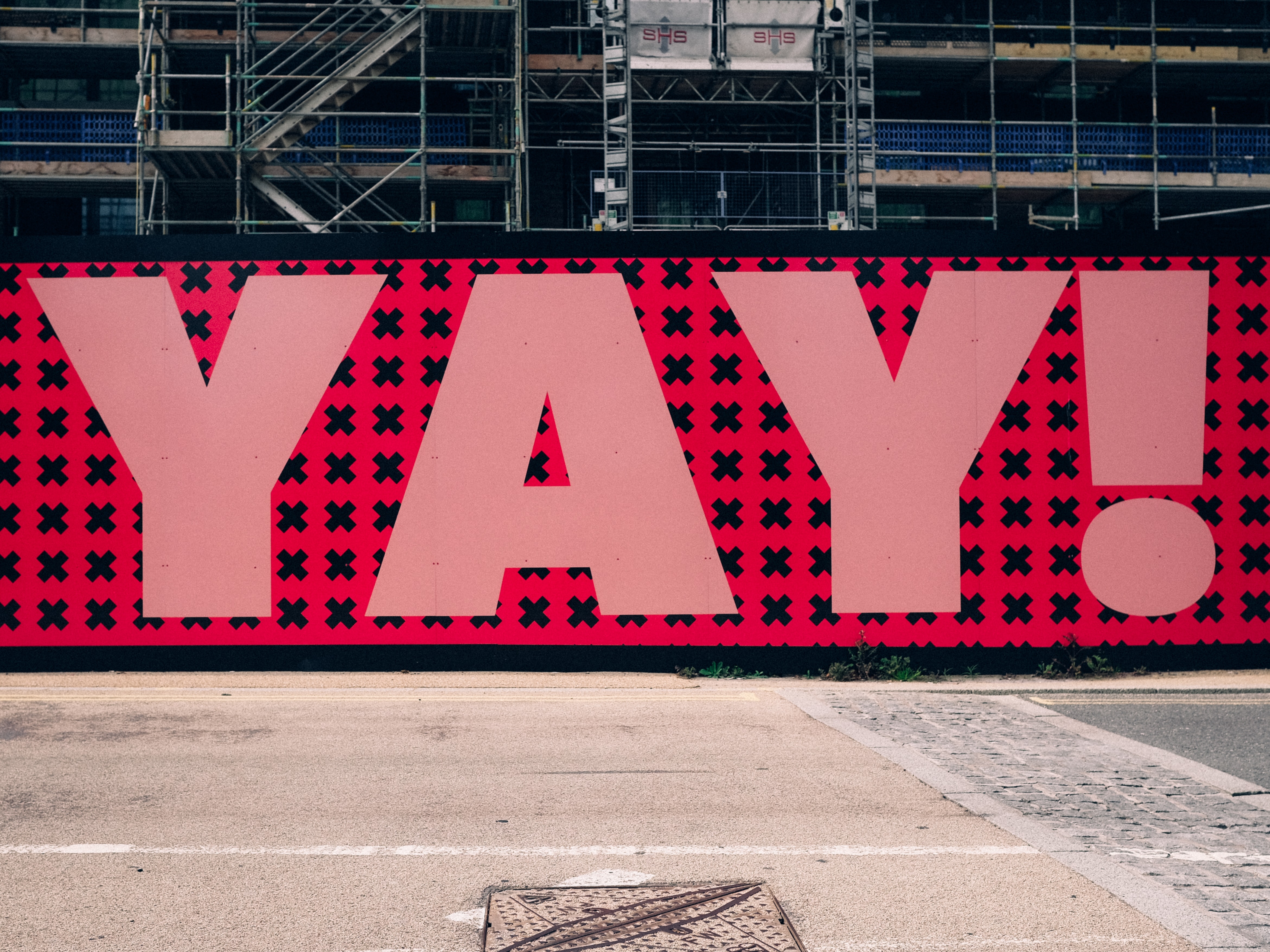 A sign that says YAY!
