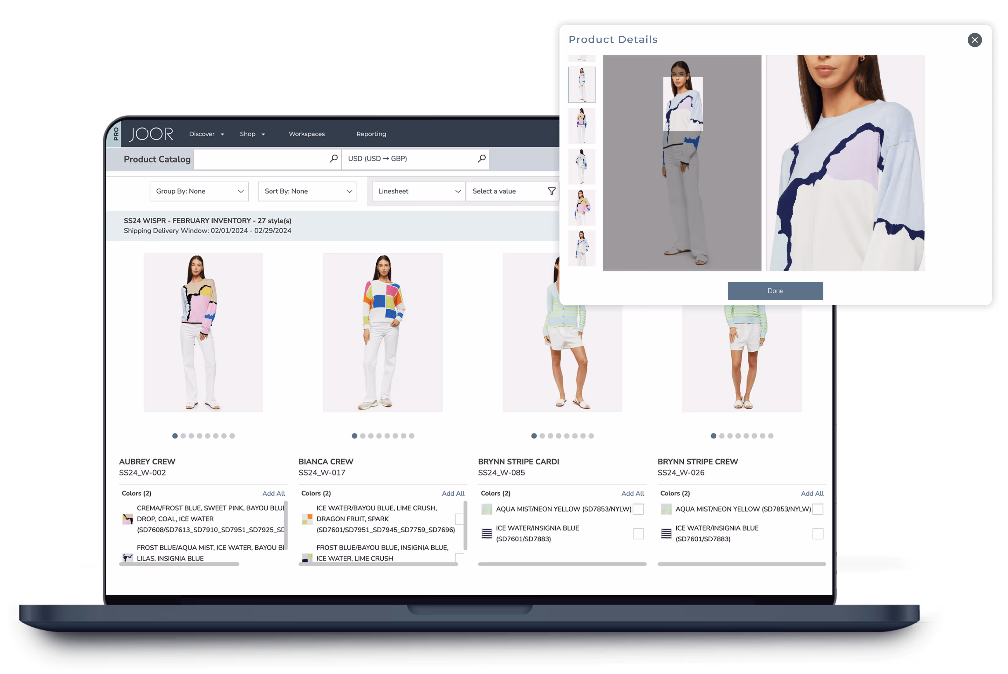 JOOR's B2B wholesale management platform