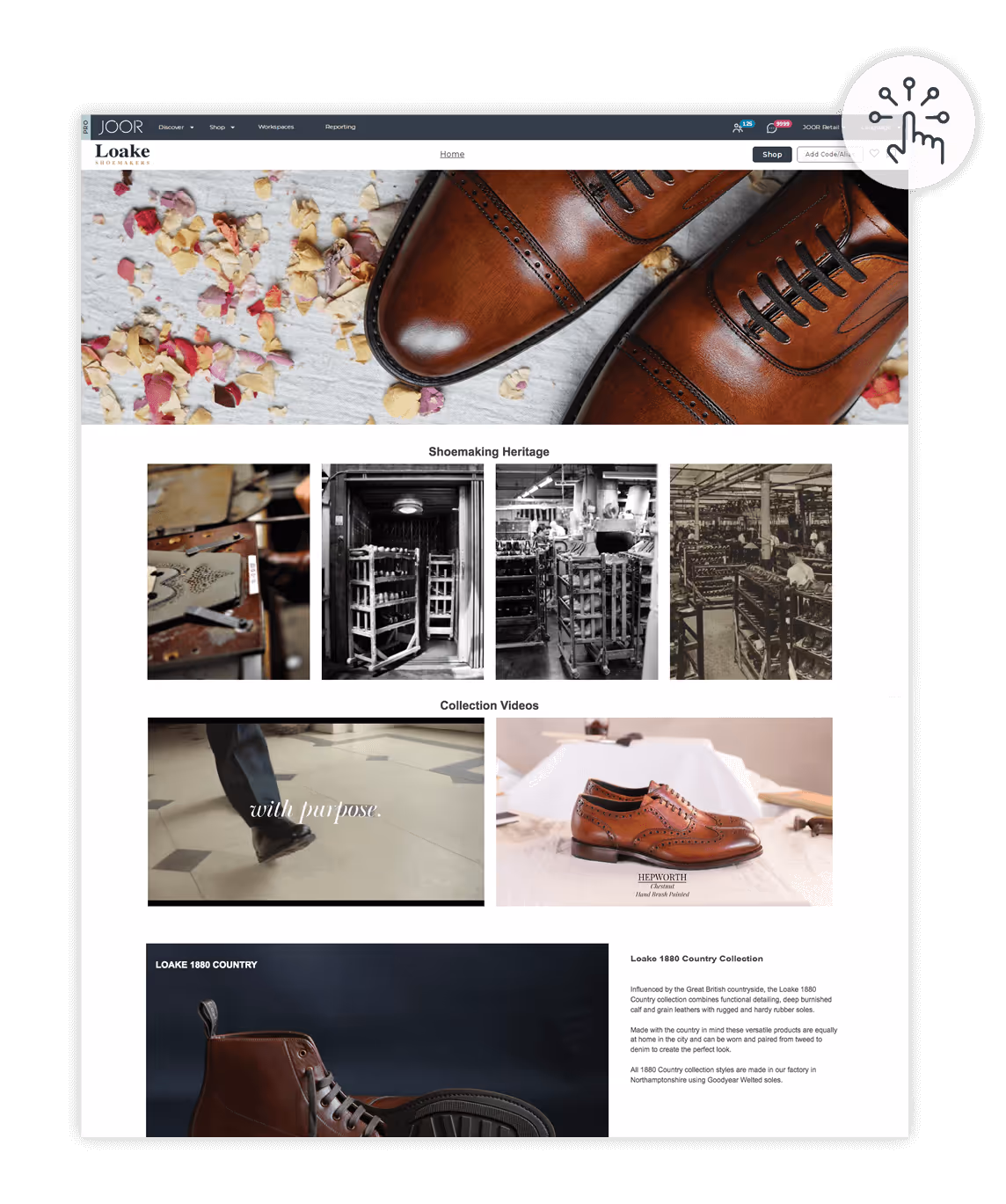 Showcasing Loake's shoes and old shoemaking manufacturing units with a short introduction of the brand