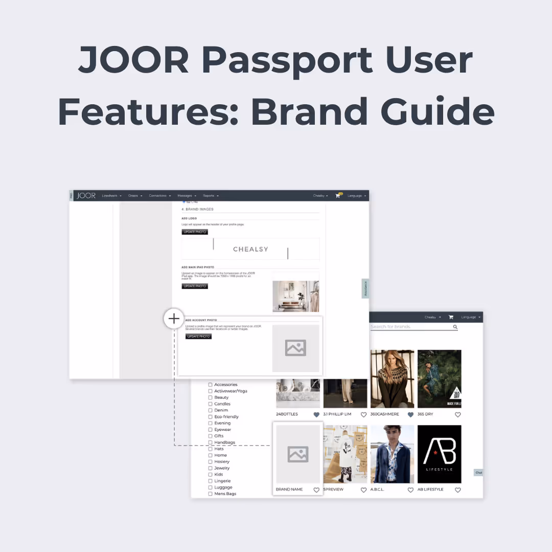 JOOR Passport User Features: Brand Guide
