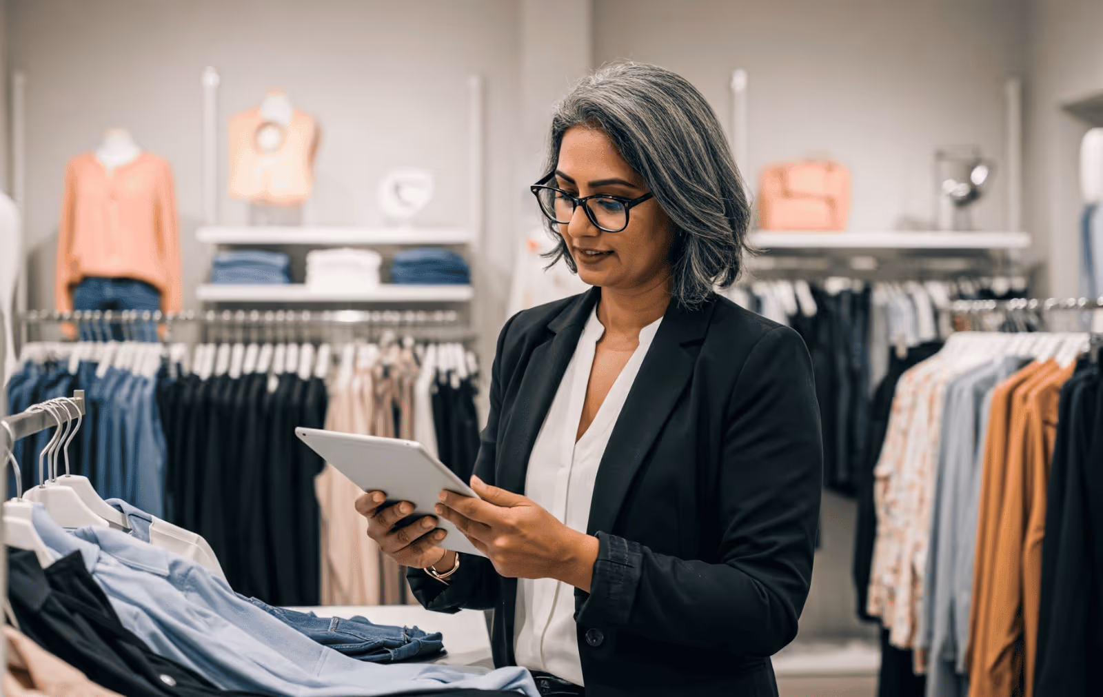 Fashion Buyer Checking Order Insights on Order Management App