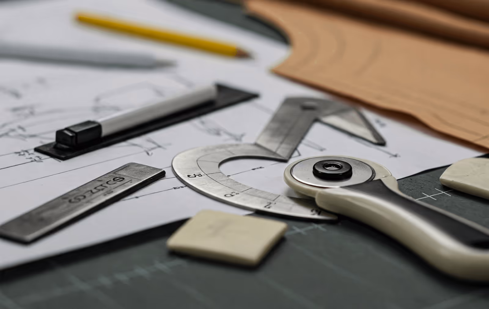 Fashion Designer Paraphernalia for Cutting Garment Patterns 