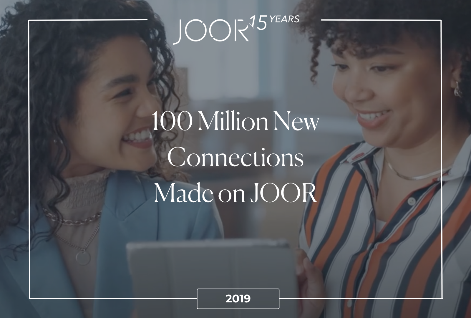 JOOR's 15th Anniversary: 2019 - 100 million connections has now taken place on the JOOR platform