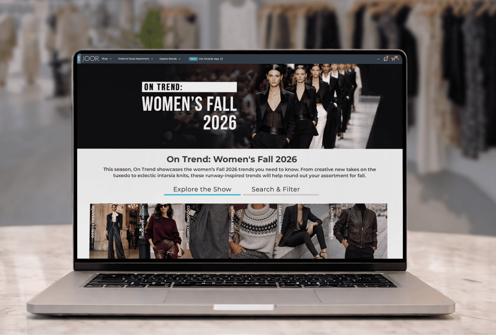 A laptop with JOOR passport opened on its screen.