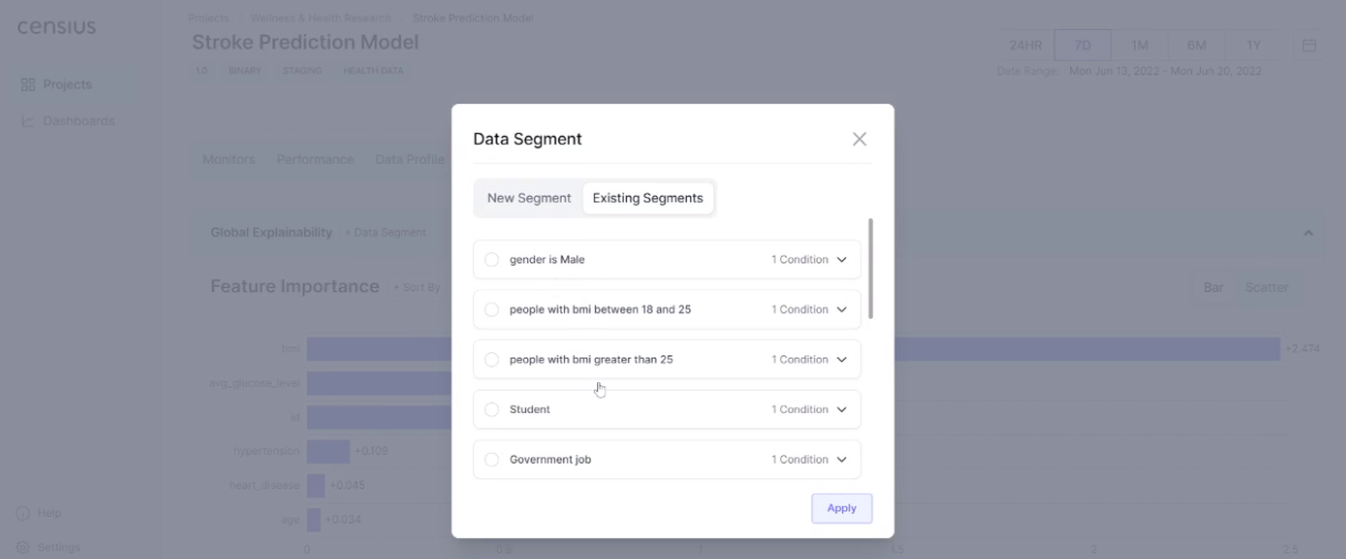 The re-use of data segments that were created for a particular subset of observations.