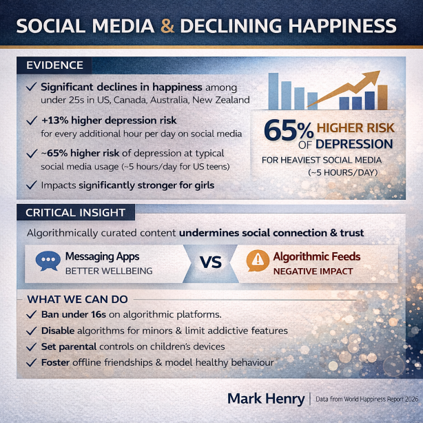 Social media use can undermine happiness