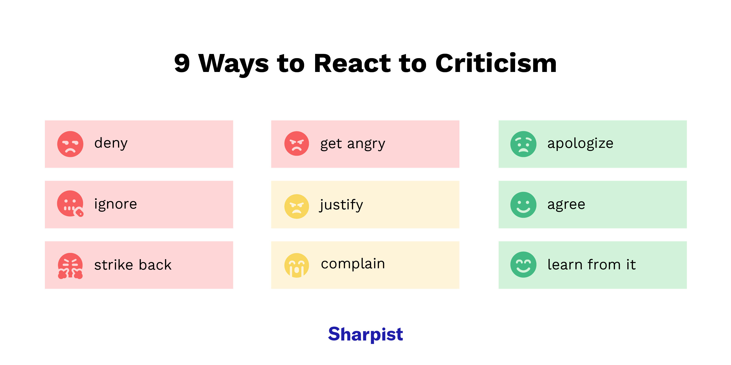 9 Wege, auf Kritik zu reagieren