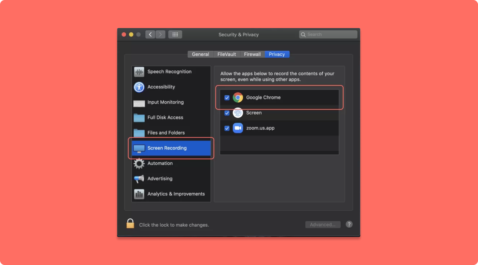 How to enable permissions