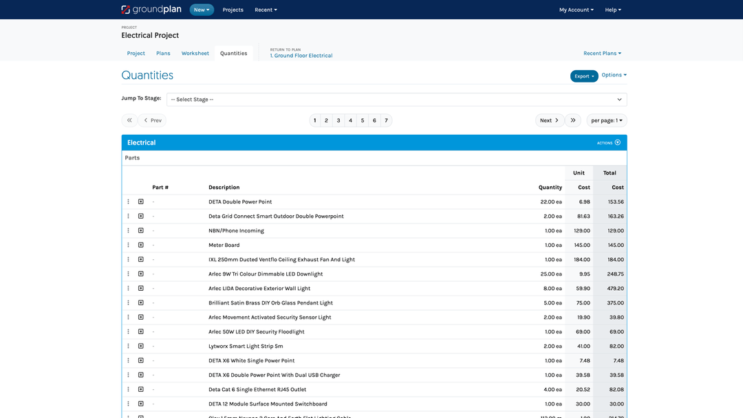 Cloud Based Electrical Estimating & Takeoff Software - Groundplan