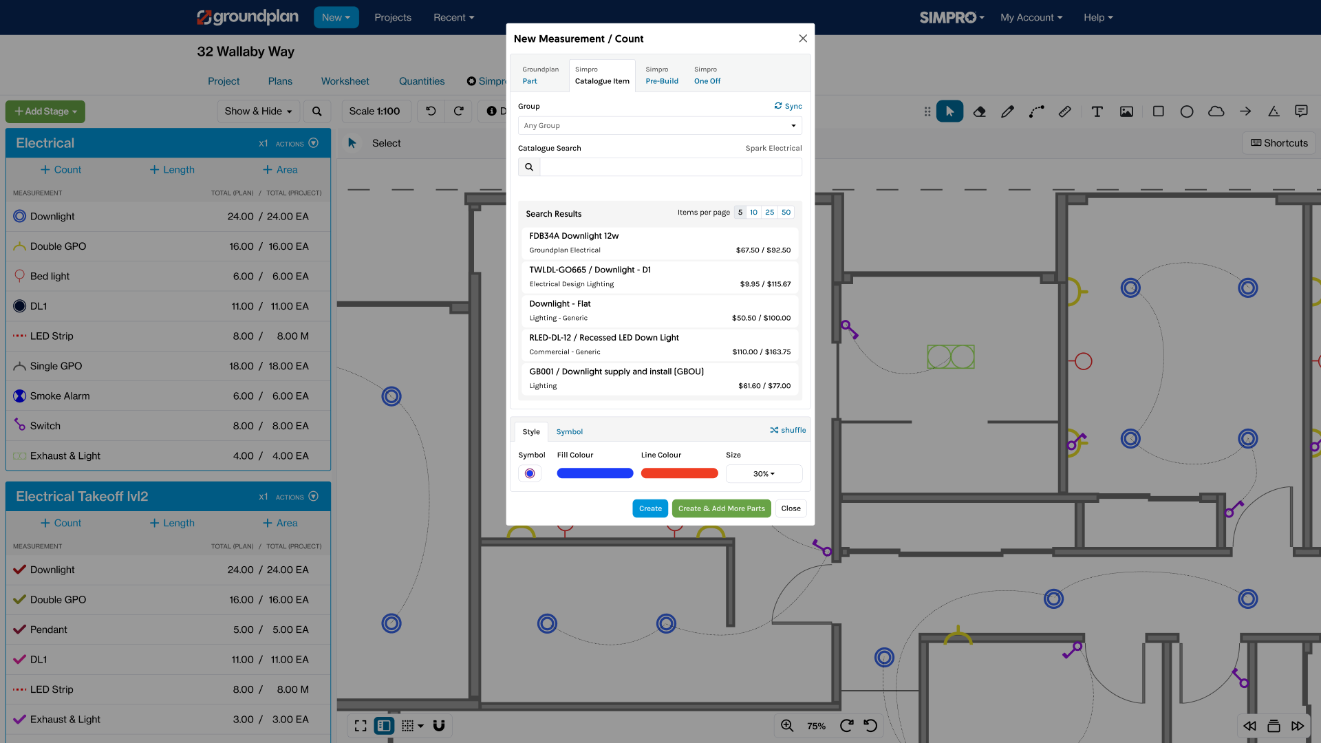 Simpro catalog and prebuilds