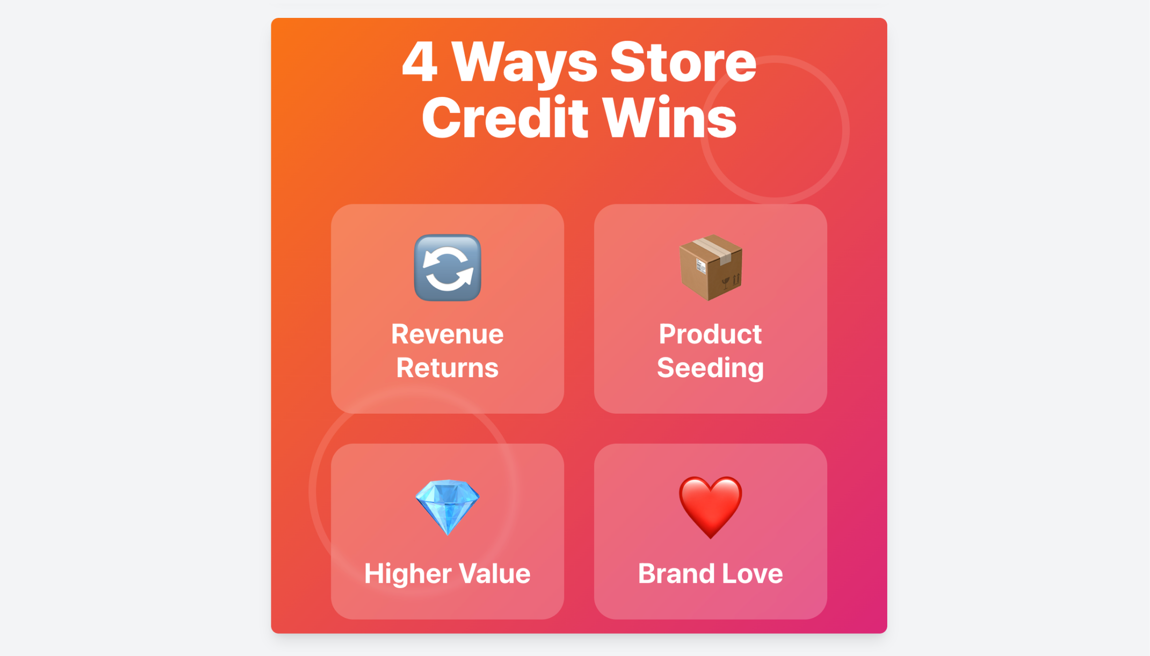 Four benefits of store credit payouts: revenue returns, product seeding, higher value, and brand love for affiliate marketing