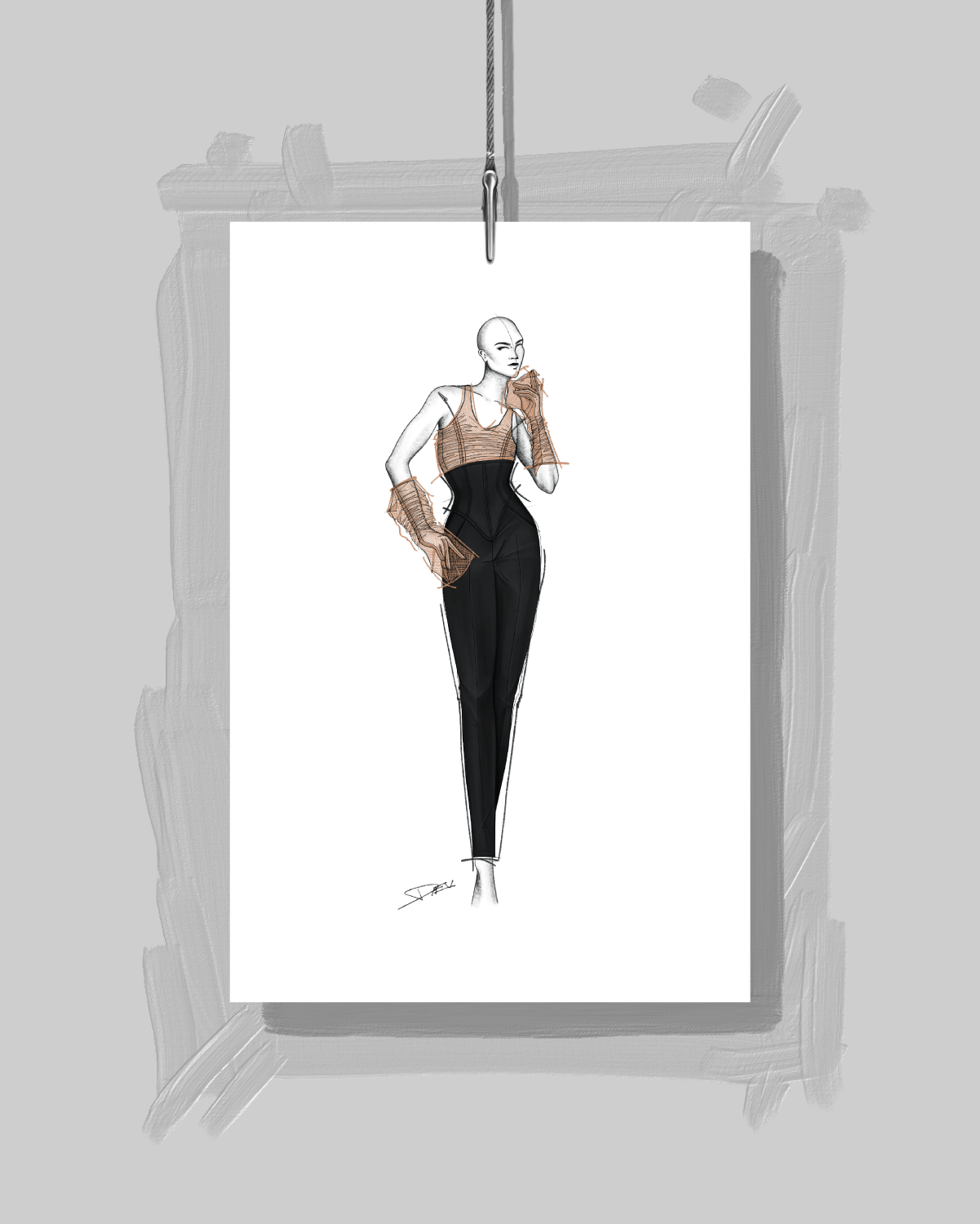 "Cinched" Sketch