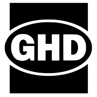 Logo GHD — empresa cliente de Poliglota en Minería, Industria y Construcción