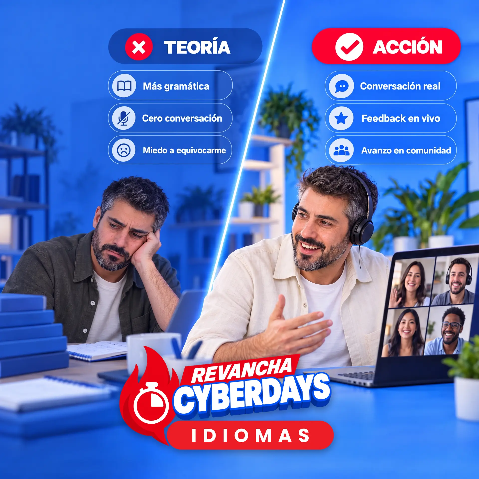 Revancha Cyber de Poliglota: planes de inglés y otros idiomas online con su mejor precio, solo hasta el 12 de octubre