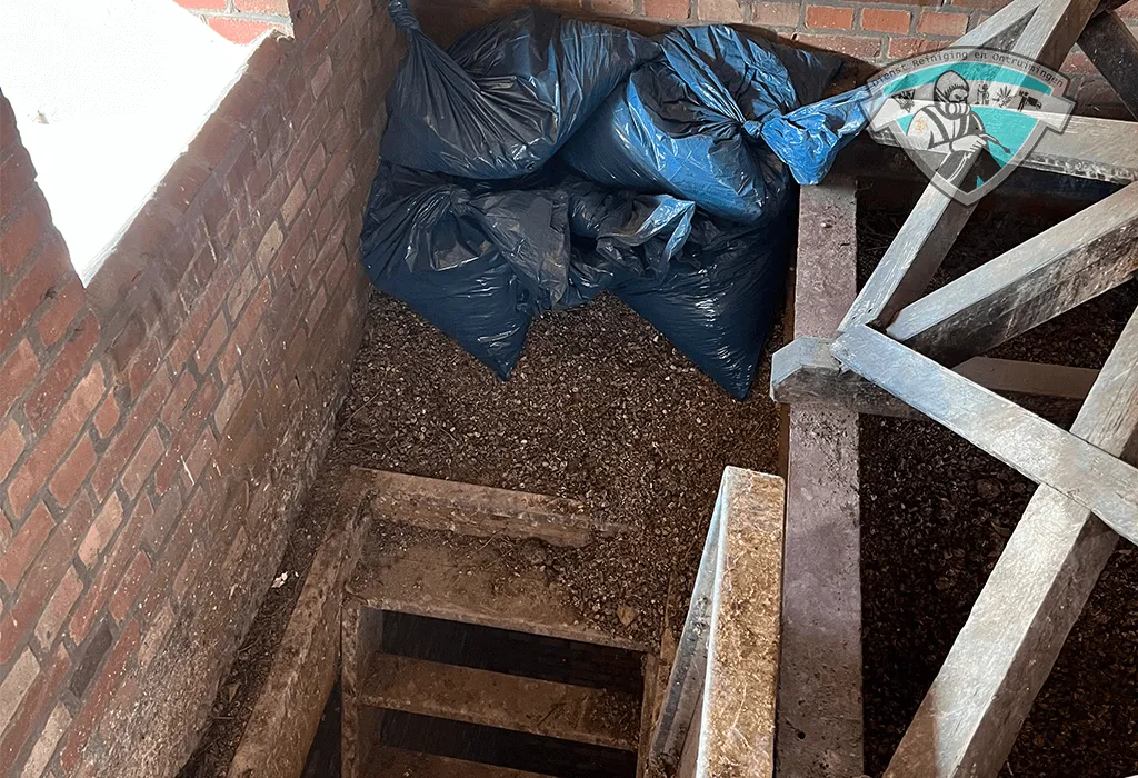 Duivenpoep schoonmaken en reinigen