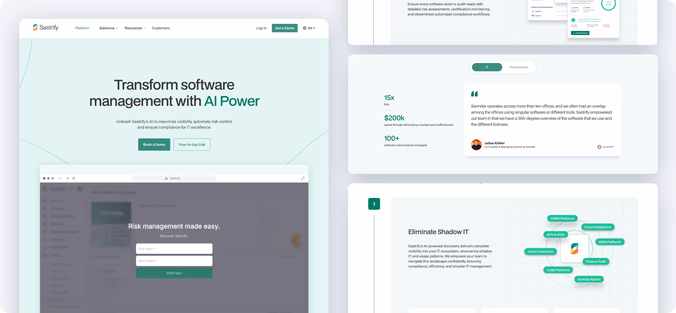 Landing page we created for Sendlane in Webflow.
