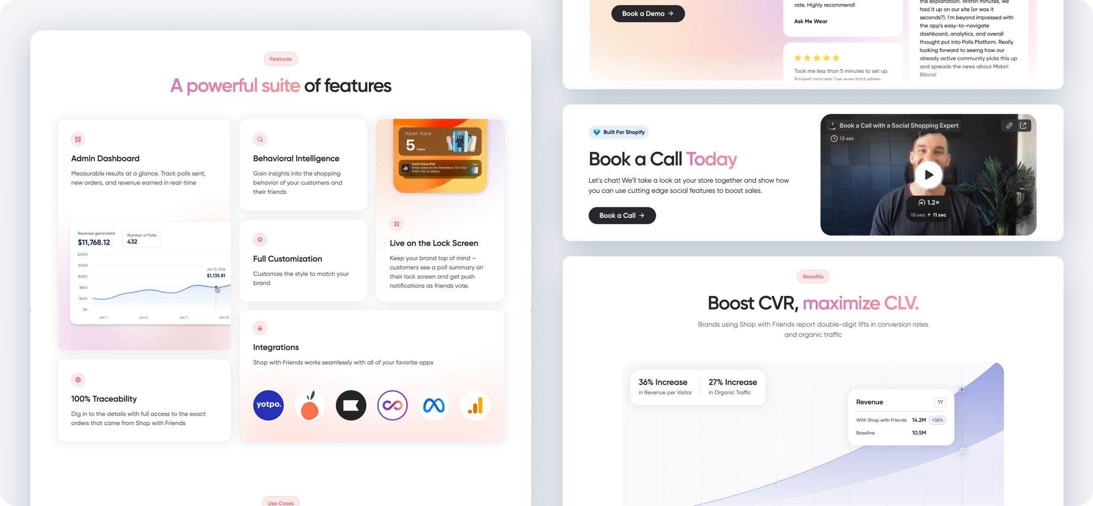 Landing page we created for Sendlane in Webflow.