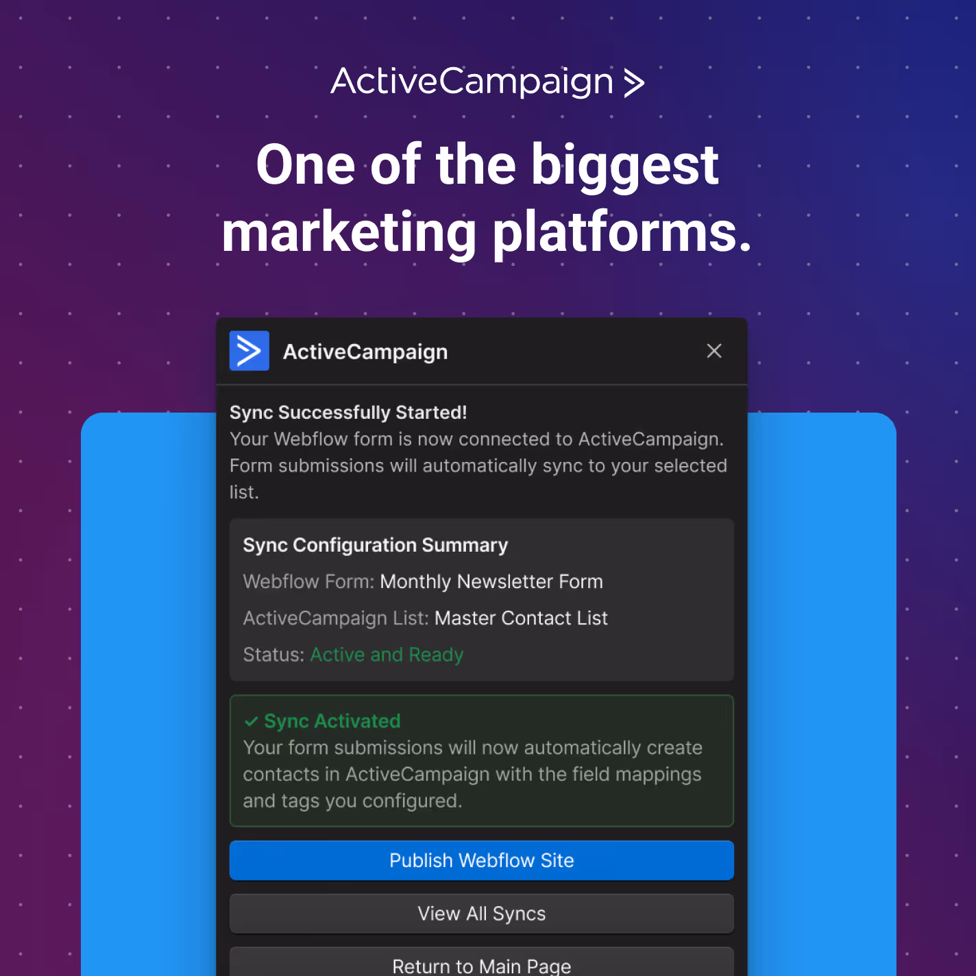 Snippet from Awning's landing page