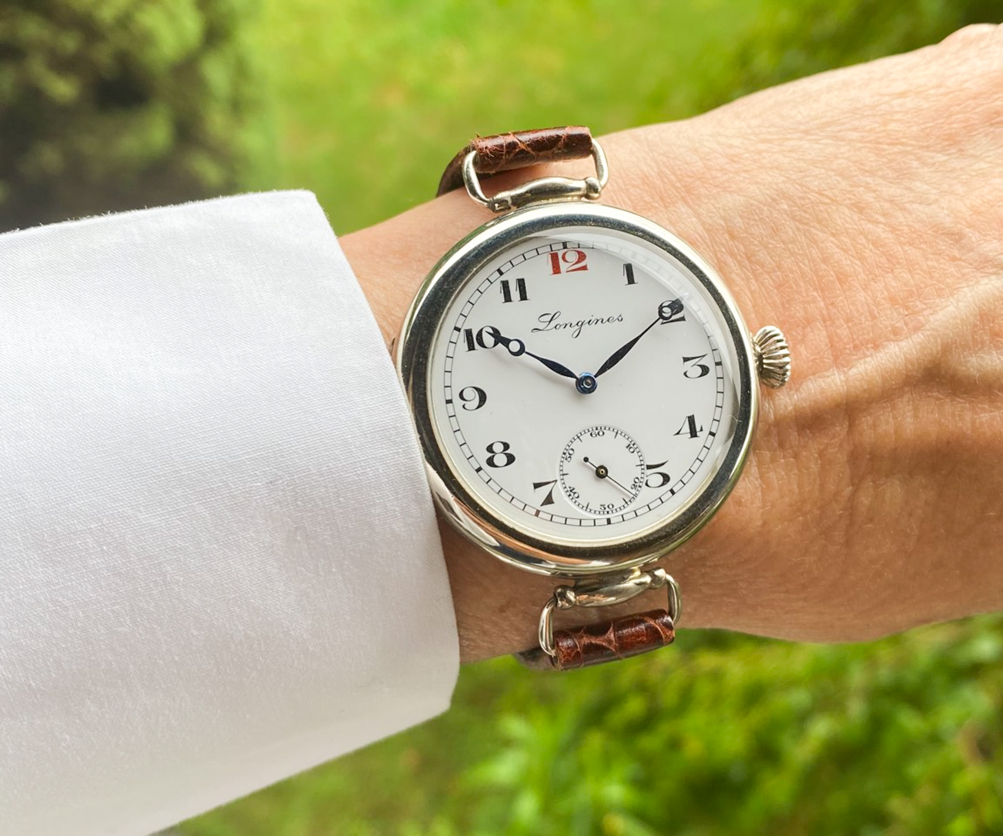 Longines Art Deco Steel 1916 Cal. 15.26 Enamel