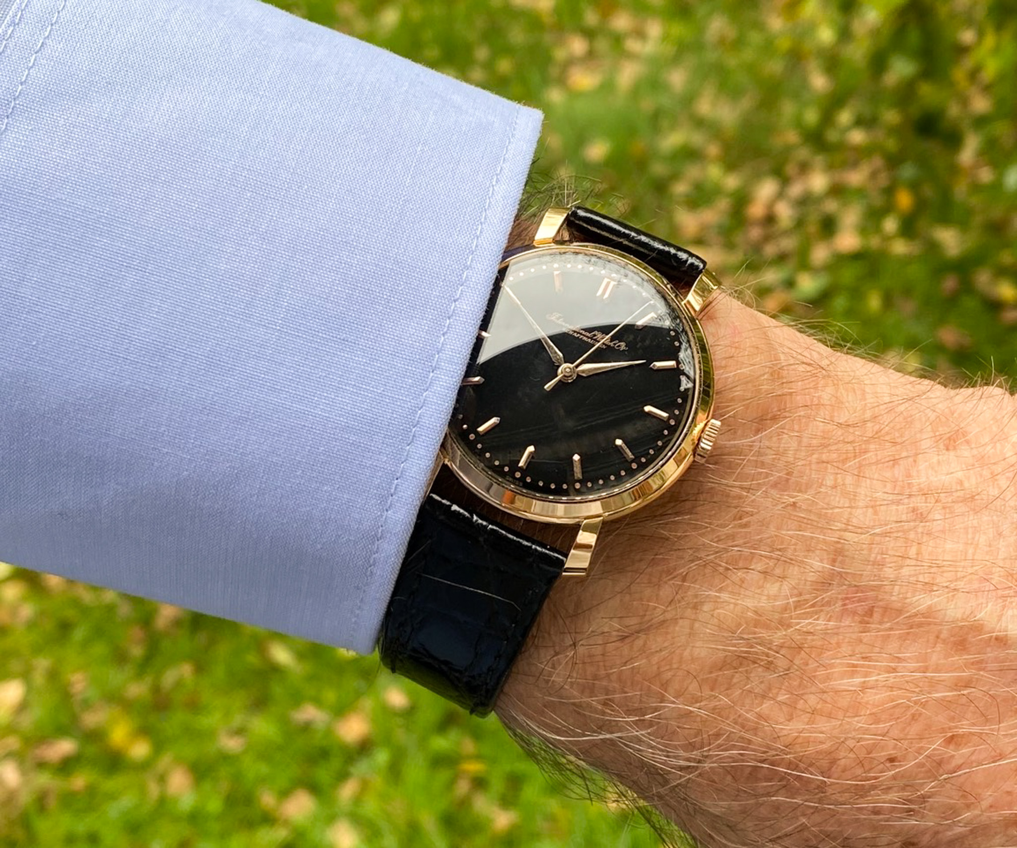 IWC 18K rose gold 1956 Cal. 89 Shark Fin Black Glossy