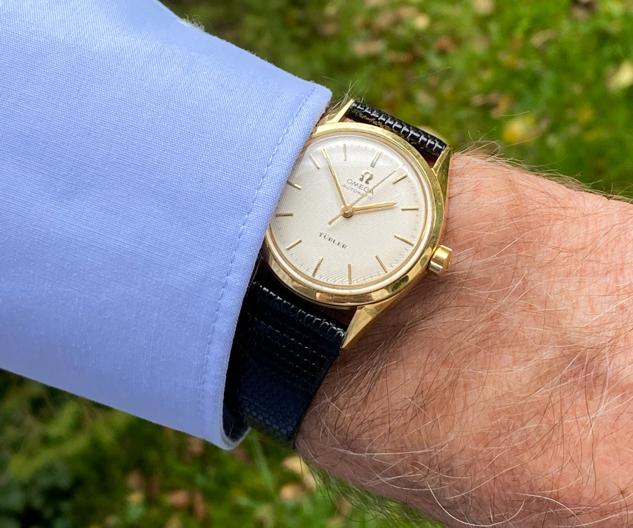 Omega 18K Gold 1954 Automatic TÜRLER Guilloche