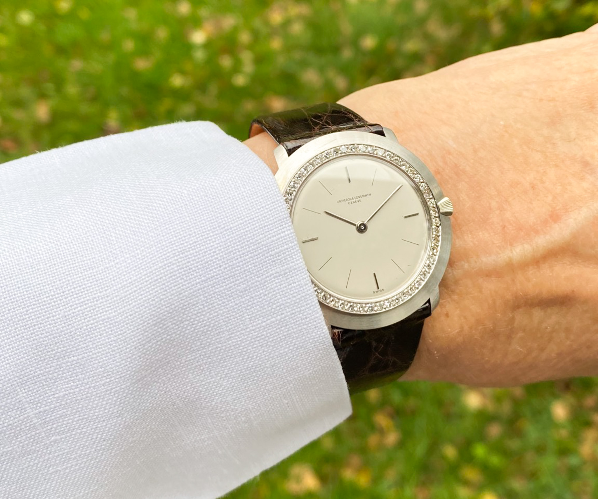 Vacheron Constantin 18K white gold 1965 Ref. 6375 Diamonds 