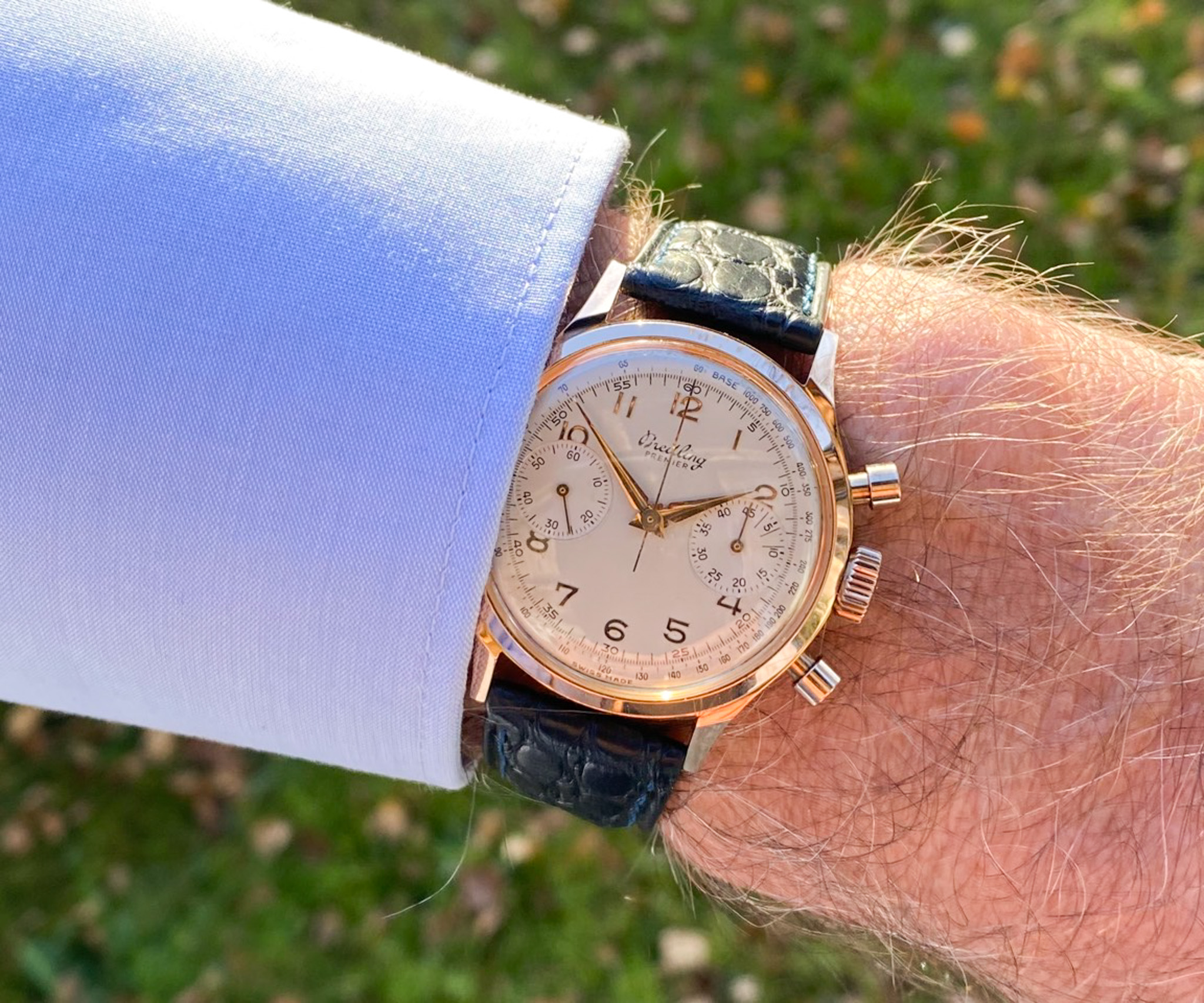 Breitling Premier Chronograph 18K rose gold 1950 Venus 175