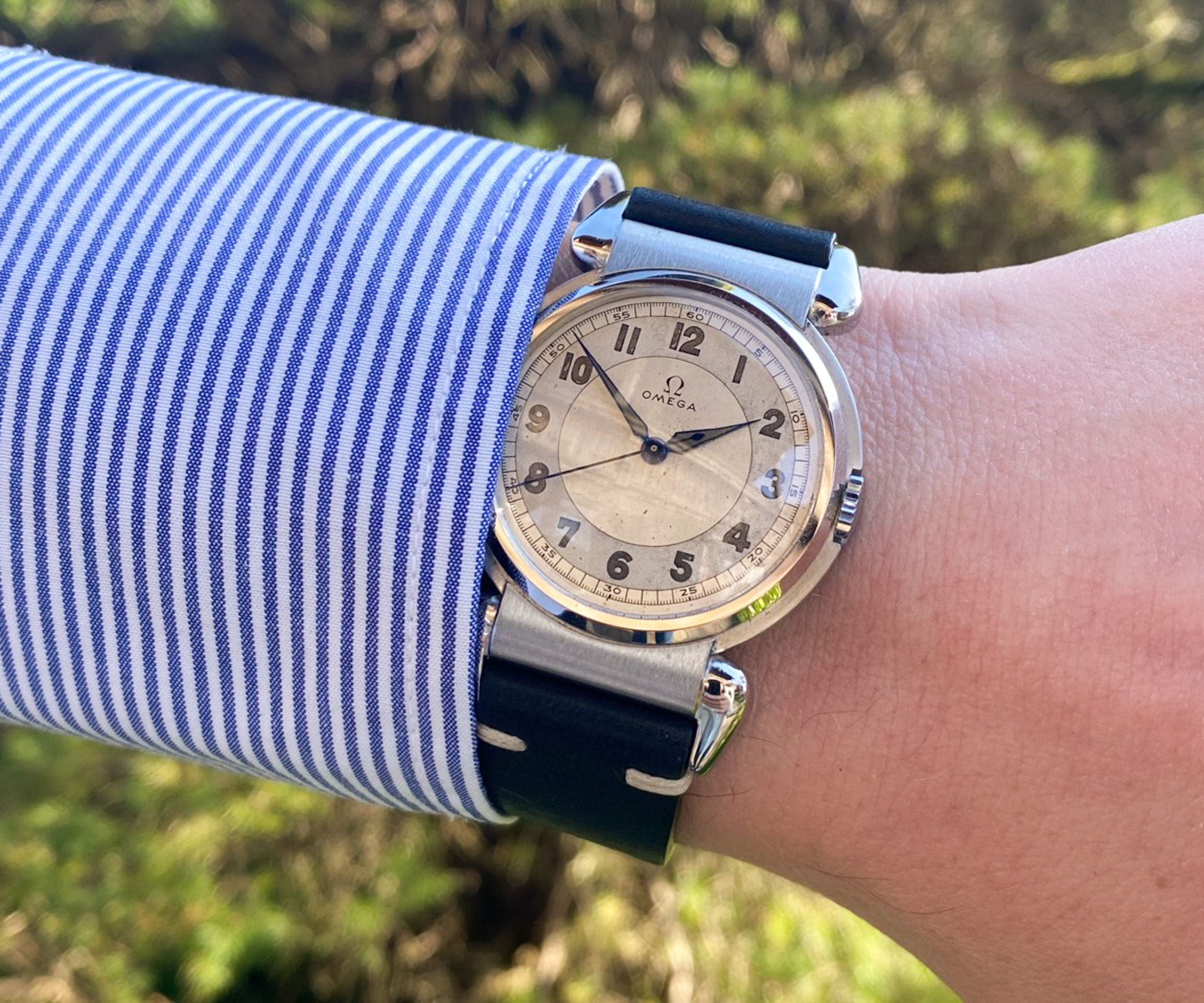 Omega Stahl 1939 Kal. 26.5 Big Scarab Two-Tone