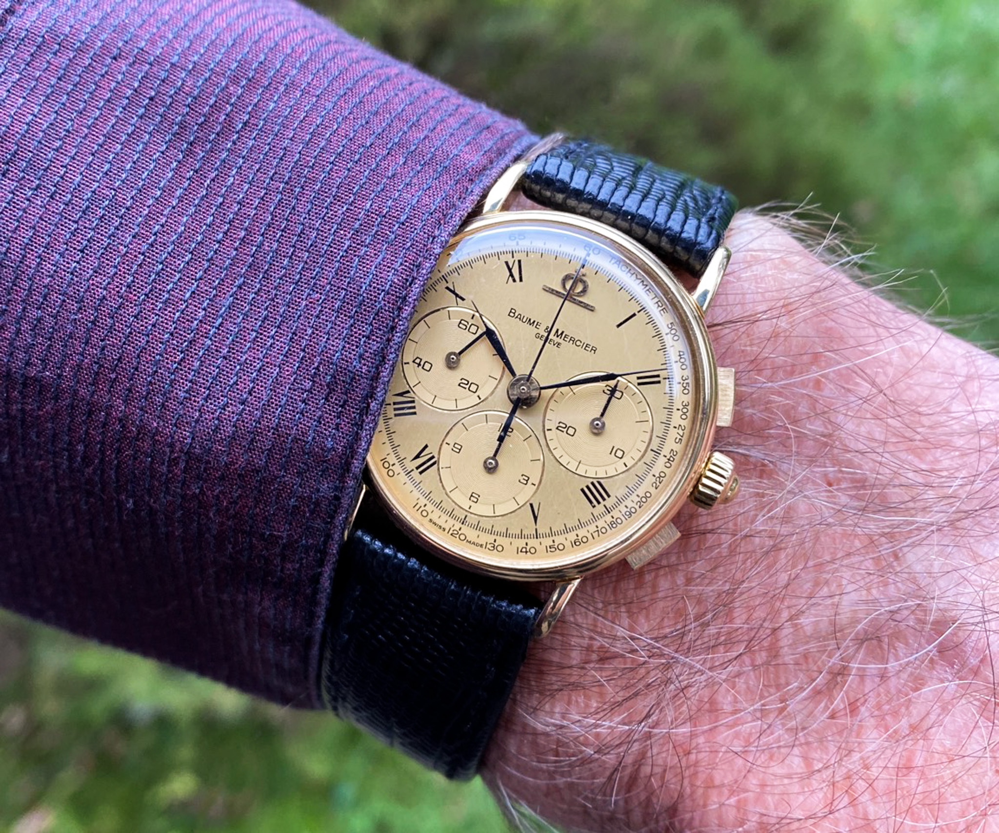Baume Mercier Chronograph 18K Gold 1980 Cal. 1873